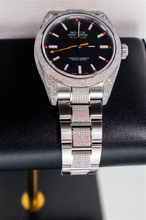 rolex milgauss fondello|rolex milgauss black diamond.